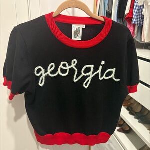 QUEEN OF SPARKLES Black and Red Sweater